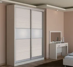 White bedroom wardrobe design photo