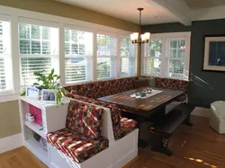 Photo Of A Modern Style Kitchen With A Sofa