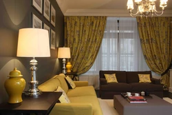 How to choose the right color of curtains for the living room interior photo
