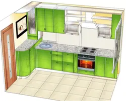 Kitchen design 3 5 sq.m.