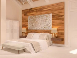 Bedroom Design With Wooden Wall