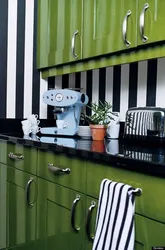 Photo Of Stripes In The Kitchen Interior