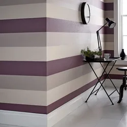 Striped kitchen walls photo