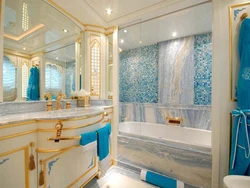 Blue marble bath photo