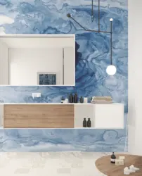 Mavi mərmər hamam fotoşəkili