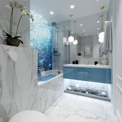 Blue marble bath photo