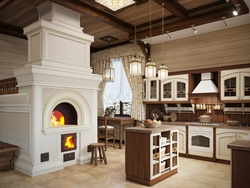 Kitchens With A Fireplace In Your Home Design Photo