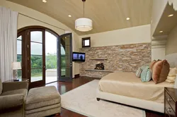 Stone In The Bedroom Design Photo