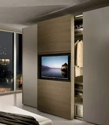 TV Built Into The Closet In The Bedroom Photo