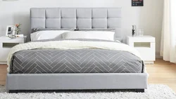Бистари Хокистарӣ Бо Headboard Нарм Дар Дохили Хоб Сурат