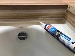 Waterproof bathroom sealant photo