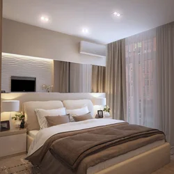 Warm bedroom interior