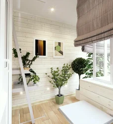 Loggia design in a modern style in light colors