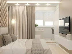 Loggia design in a modern style in light colors