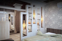 Room with partition bedroom design photo