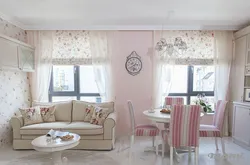 Дизайн Кухни Розовые Шторы