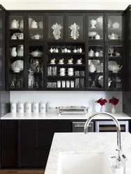 Glass Cabinets In The Kitchen Interior Photo