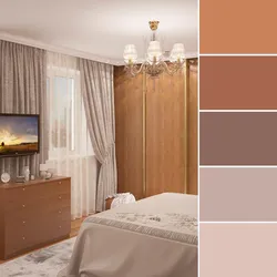 Colors combined with beige in the bedroom interior