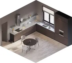 Kitchen Layout Design In Apartment