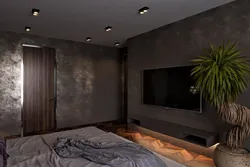 Пәтердегі қараңғы бөлменің интерьері