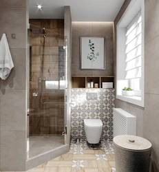 Small bathroom design with toilet and shower