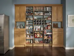Shelving in the kitchen interior photo
