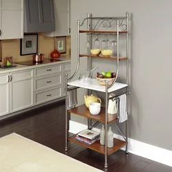 Shelving in the kitchen interior photo