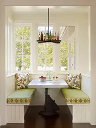 Kitchen interior table by the window