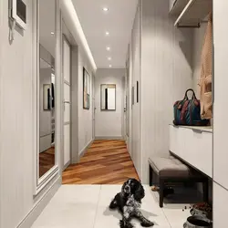 Long hallway wardrobe design photo