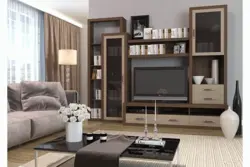 Интерьер гостиной беленый дуб