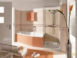 Bir fotoda hamam və duş kabinası