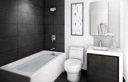 Bathroom interior with bathtub