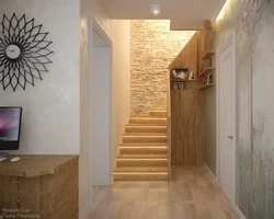 Photo of a small hallway with stairs