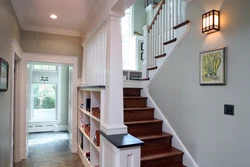 Photo of a small hallway with stairs