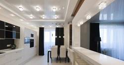 If there is a suspended ceiling in the kitchen photo
