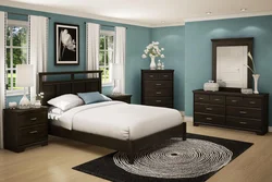 Living room interior gray and wenge