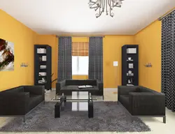 Yashash Xonasining Ichki Qismi Kulrang Va Wenge