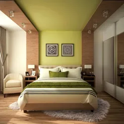 Bedroom in beige-green tones design photo