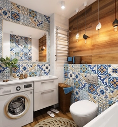 Finishing bathrooms with tiles design photo