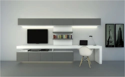 Modern computer tables in the living room photo