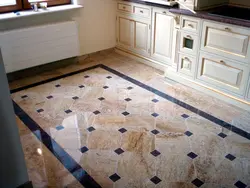 Photo of tile floors for a small kitchen