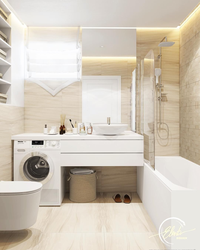 Washing Machine In The Bathroom 3 Square Meters Design