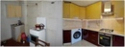 Interior kitchen before and after