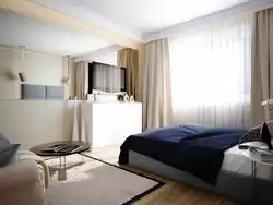 Furniture in a one-room apartment photo bed