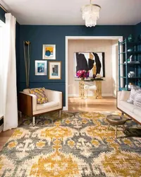 Carpet color in the living room interior photo