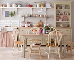 Kitchen interior in shabby style