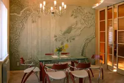 Venetian wallpaper in the kitchen photo