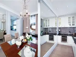 Kitchen Living Room Interior With Two Windows Photo