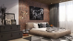 Yotoqxonaning ichki qismidagi loft uslubi