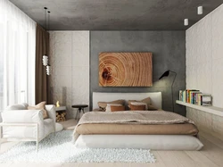 Loft style in the bedroom interior